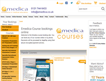 Tablet Screenshot of courses.emedica.co.uk